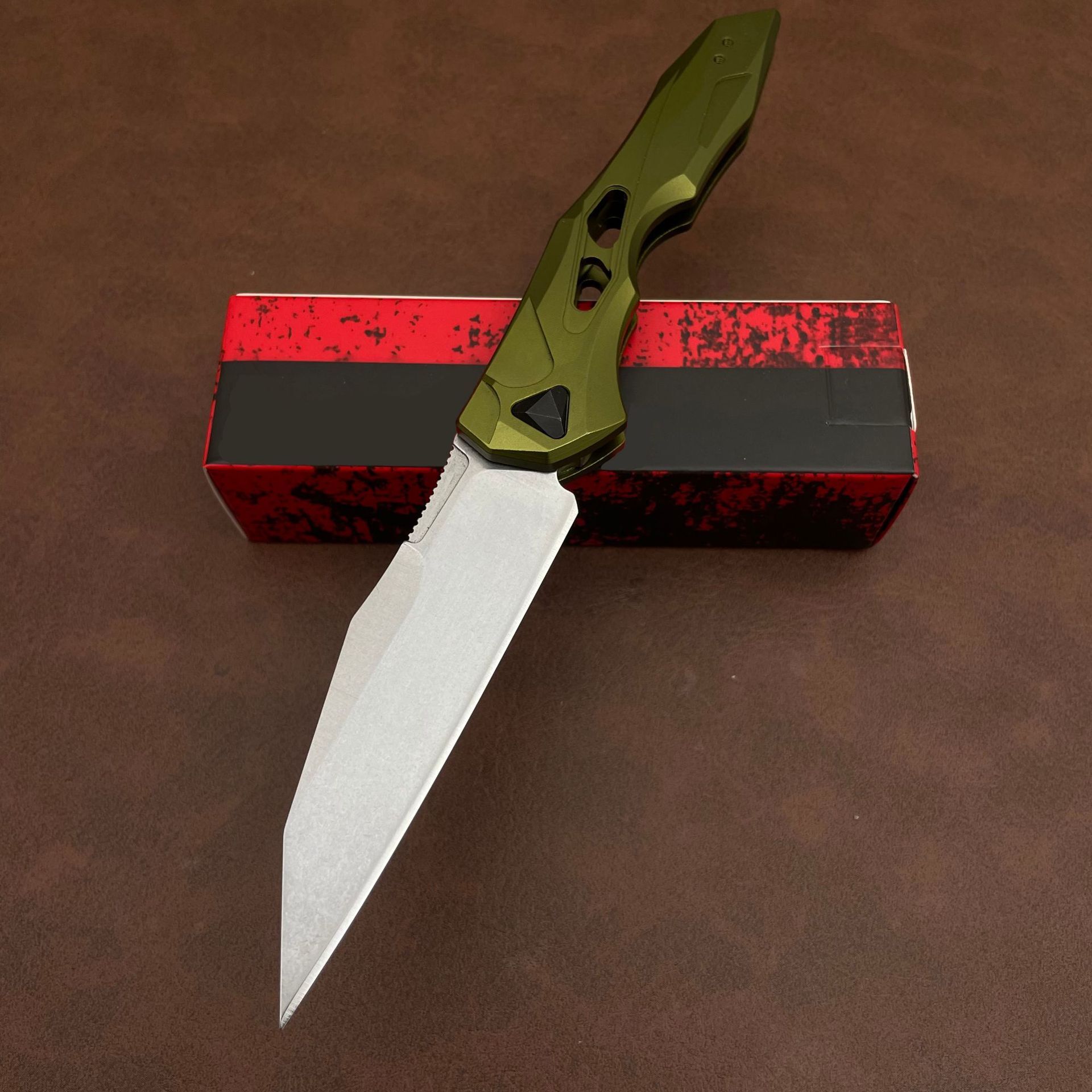 KS7650 Aluminum Knife Outdoor EDC Tool Folding Pocket Knife Hunting Camping Self-Defense Survival knife, Jungle tactical knife