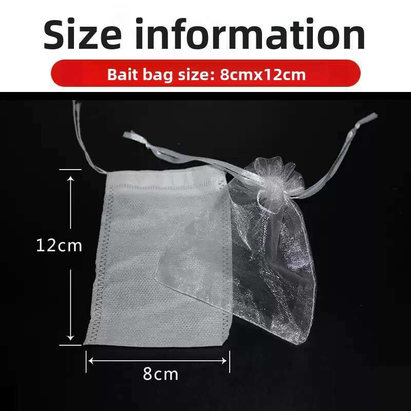 Bait Mesh Bag Breathable Worm Bait Pouch Fine Net Fishing Lure Bag Portable Bait Holder for Shrimp Trap Cage Outdoor Fishing