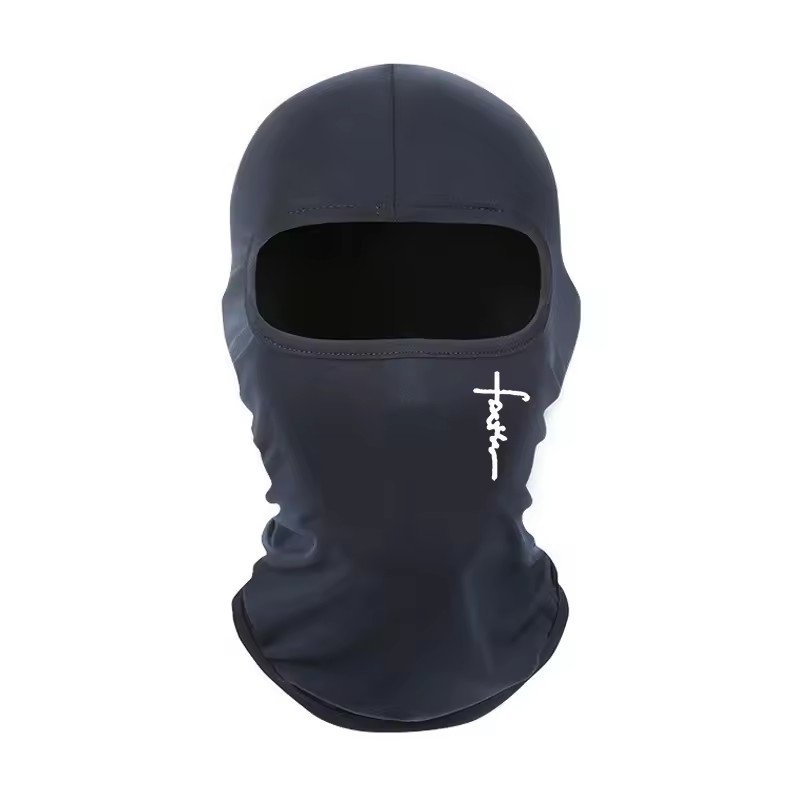 High-quality ski mask spider silk screen printing spandex/polyester balaclava hat summer outdoor mask can be customized logo riding mask road car mask