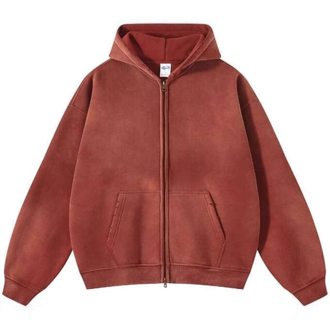 Minimalist Plain Hoodie Unisex No Pattern Simple Versatile School Daily Streetwear European and American high street autumn and winter spray-dyed, was