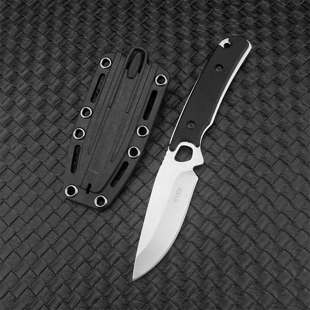 KS 2048 Fixed Blade Knife 8Cr13Mov Blade Nylon Fiber Handle Outdoor Pocket Knife EDC Camping Hunting Survival Military Tools