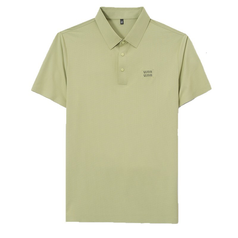 2026 Summer New Ice Silk Designer Short Sleeved Mens Seamless Nylon Cooling And Business High-end Mens Polo Shirt88