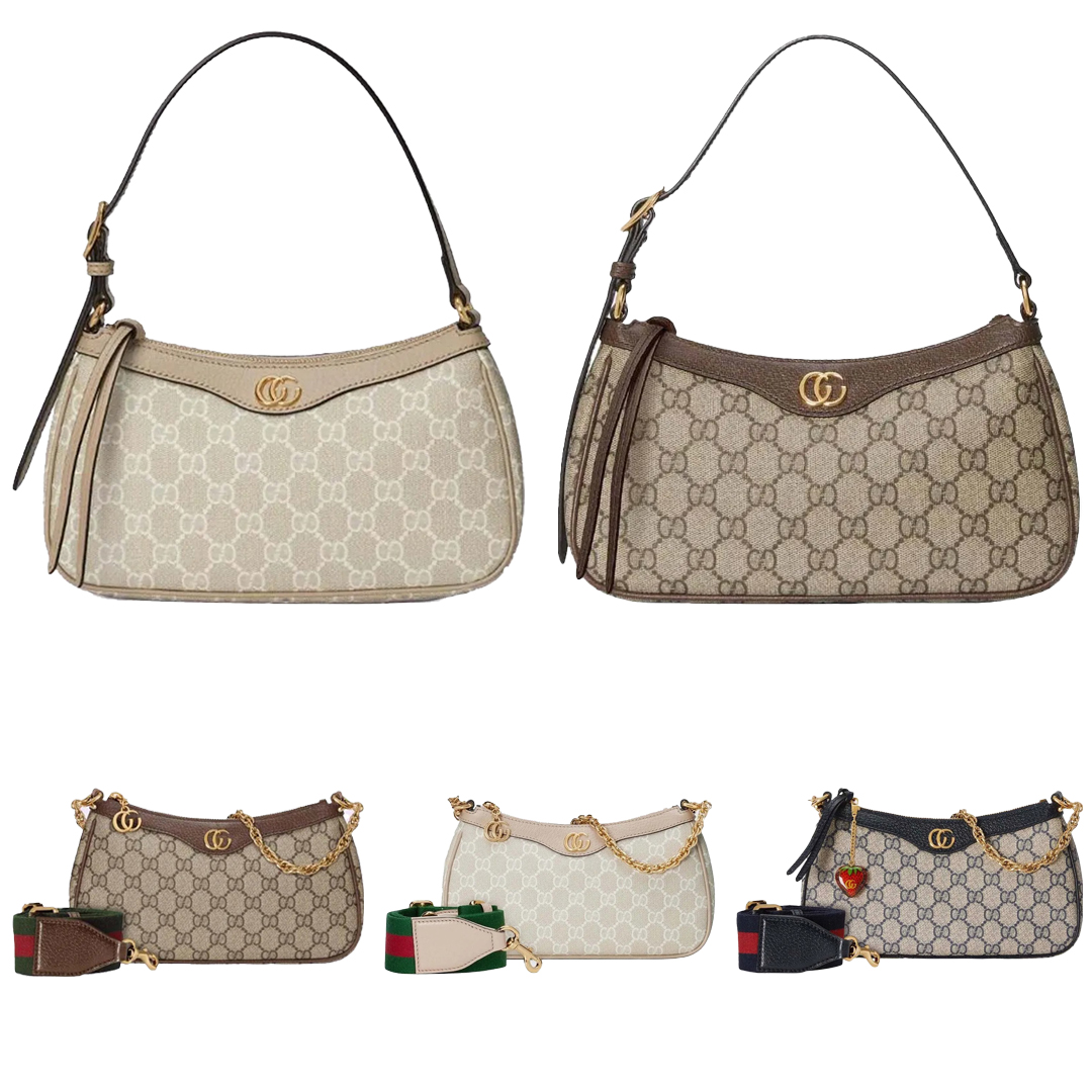designer bag Ophidia Luxury Ophidia Bag Women Classic Handbag Lady Designer Messenger Underarm Bag Lady Wallet Fashion Brown Purse Letter Bag Strawberry bag.