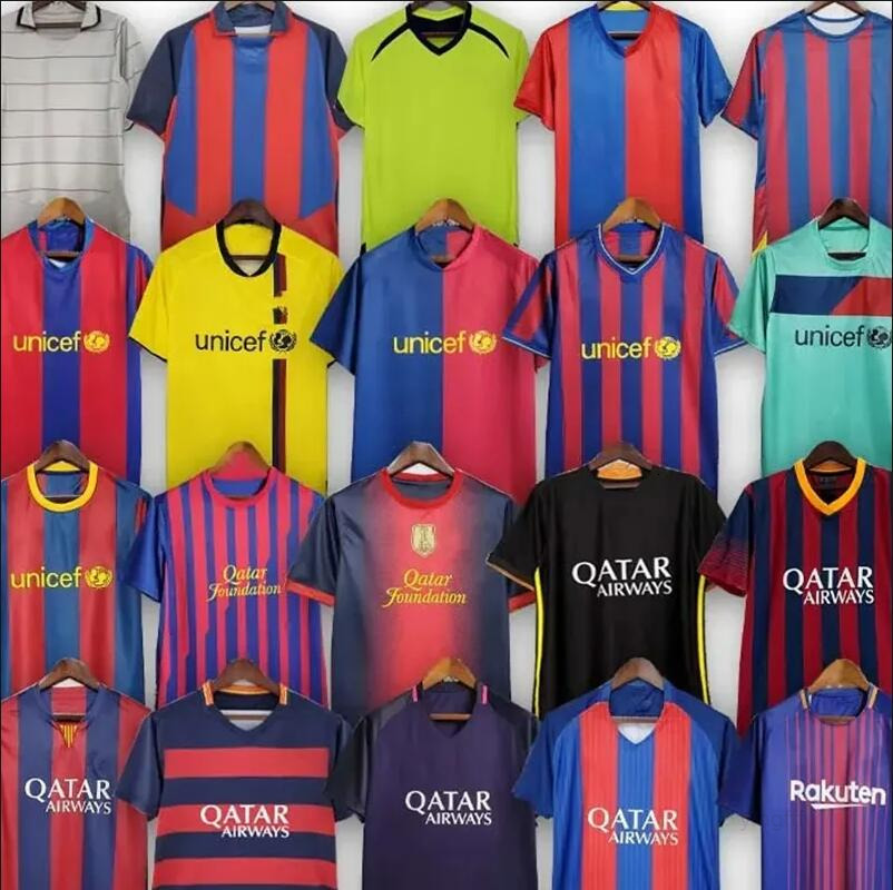retro Barcelona jersey NEYMAR JR Retro Soccer jerseys RONALDINHO AINIESTA 01 02 03 04 05 06 07 08 09 10 11 12 13 14 15 16 17 18 19 vintage football sh