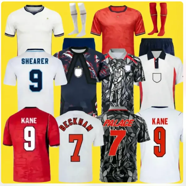 26 27 ENGLAND football jersey BELLINGHAM KANE Soccer jersey RICE SAKA FODEN RASHFORD UK GASCOIGNE SOUTHGATE Retro Football Shirt 2026 Euro SHEARER OWE