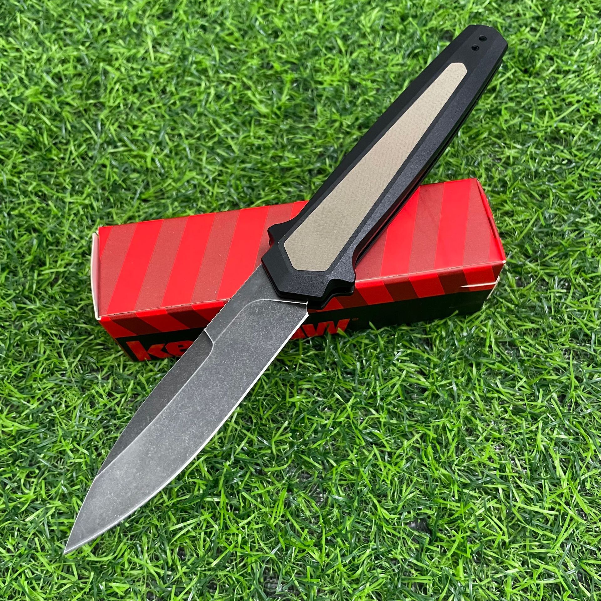 KS7950 outdoor folding knife D2 steel camping hunting survival knife aluminum handle EDC utility tool