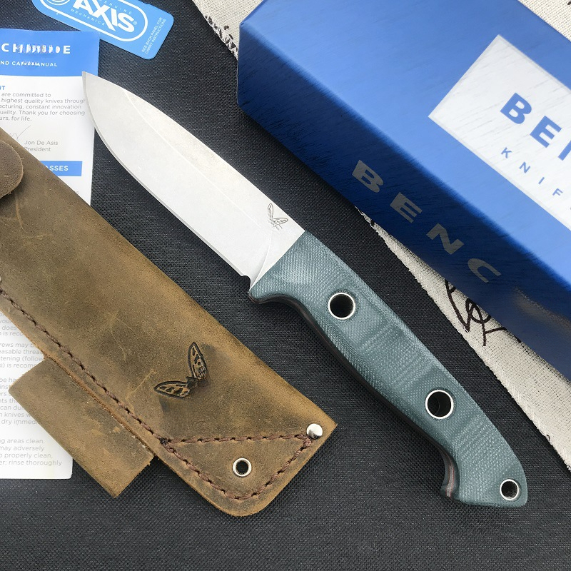BM 162 Buschcrafter Fixed Blade Knife S30V Blade G10 Handle with Sheath Wilderness EDC Survival Rescue Hunting Knives