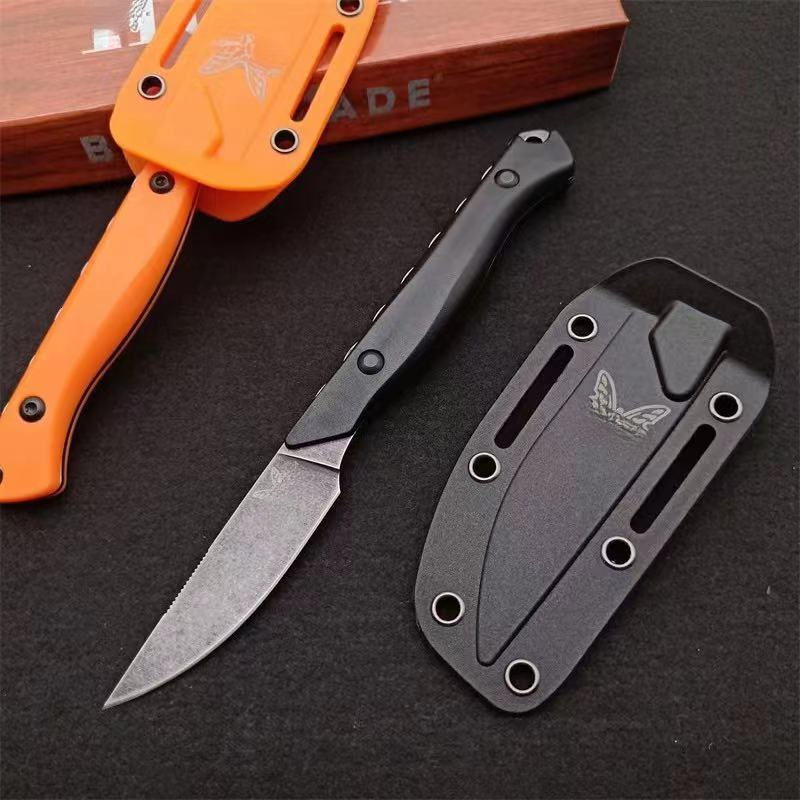BM15700 High-hardness Fixed Blade Knife D2 Steel Blade G10 Handle Outdoor Jungle Adventure EDC Fishing Tool Escape Tool Men's Gift