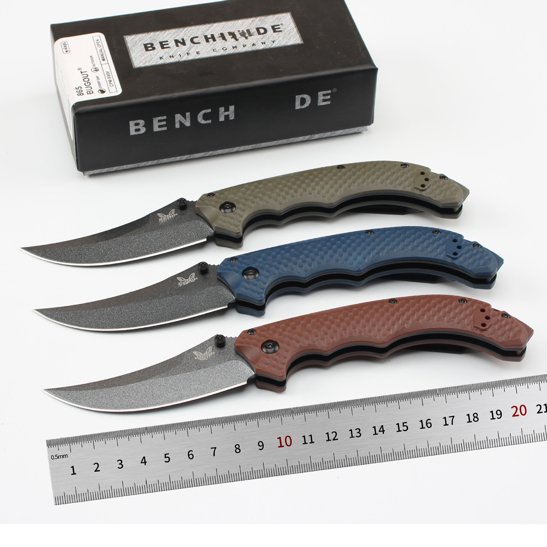 865 Mini Bedlam Best Foam Carbon Fiber / G10 Washers Folding Pocket EDC Tool Camping Hunt Mark S90V Blade Outdoors Knife
