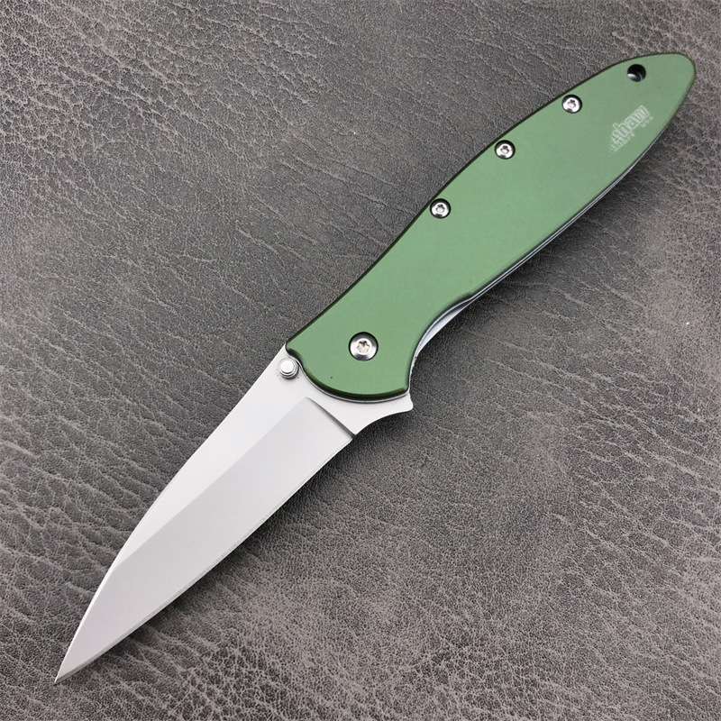 KS 1660 Pocket Folding Knife14C28N Blade Aluminum Alloy Handle Household Vegetable Knife Sharp Meat Cutter Kitchen Knives