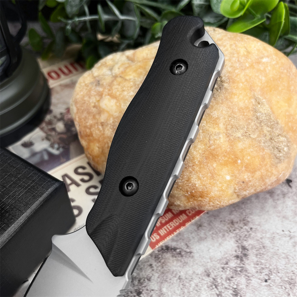 BM 15017 with K-shield Small Straight Knife 8Cr13Mov Blade G10 Handle High Hardness Portable Self-defense Tactical Knife