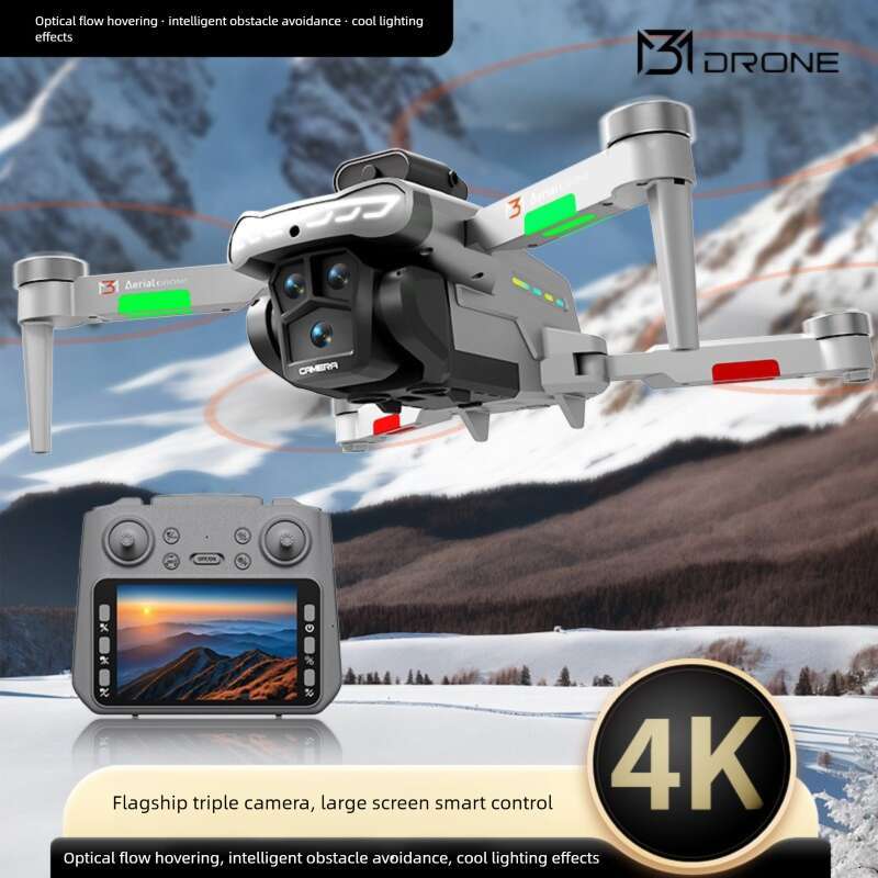 Famous Brand M Drone Inch Large Screen Brushless Long Battery Life Intelligent Obstacle Avoidance HD Aerial Photography Remote Control Aircraft Toy CK