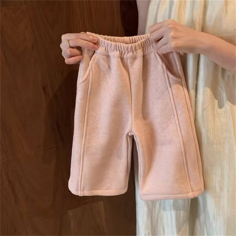 Girls Autumn and Winter High-Quality Fleece-Lined Jacket and Wide-Leg Pants Casual Two-Piece Set 260424 - view 4