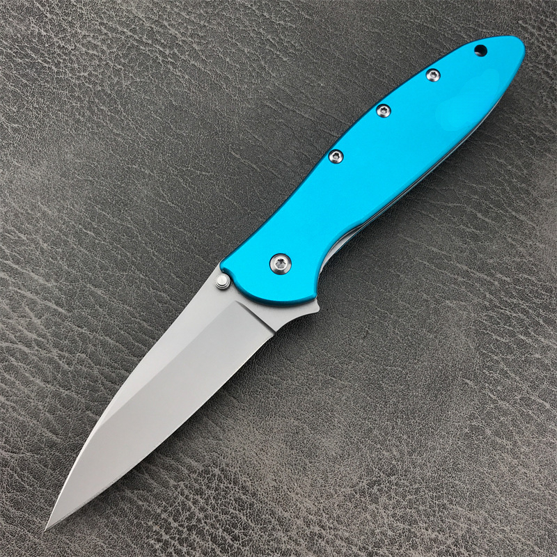 KS 1660 Pocket Folding Knife14C28N Blade Aluminum Alloy Handle Household Vegetable Knife Sharp Meat Cutter Kitchen Knives