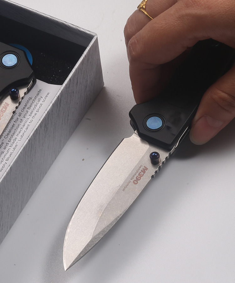 BM 748 Narrows Titanium M390 Blade Folding Knife Outdoor Camping Hunting Pocket EDC Utility Knife
