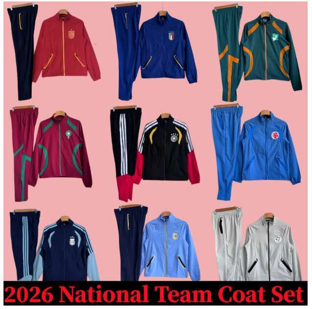 2026 Algeria National Team Football Training Tracksuit Windproof Jacket Waterproof Full-Zip Set training suit Foot chandal futbol tuta survetement S-XXL