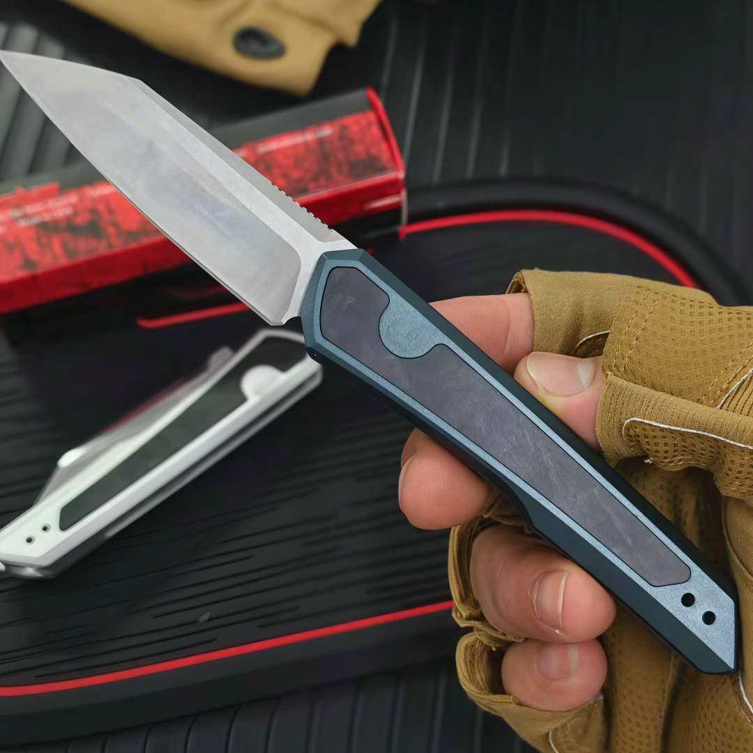 7050 high hardness 8CR13MOV blade folding knife aviation aluminum carbon fiber handle outdoor EDCknife jungle defense hunting knife