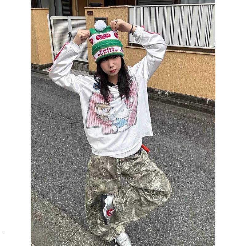Women Gothic Baggy Y2k Jeans American 2000s Style Embroidery Jean Pants Vintage Harajuku Oversize Denim Trousers Autumn dongdumaoyi