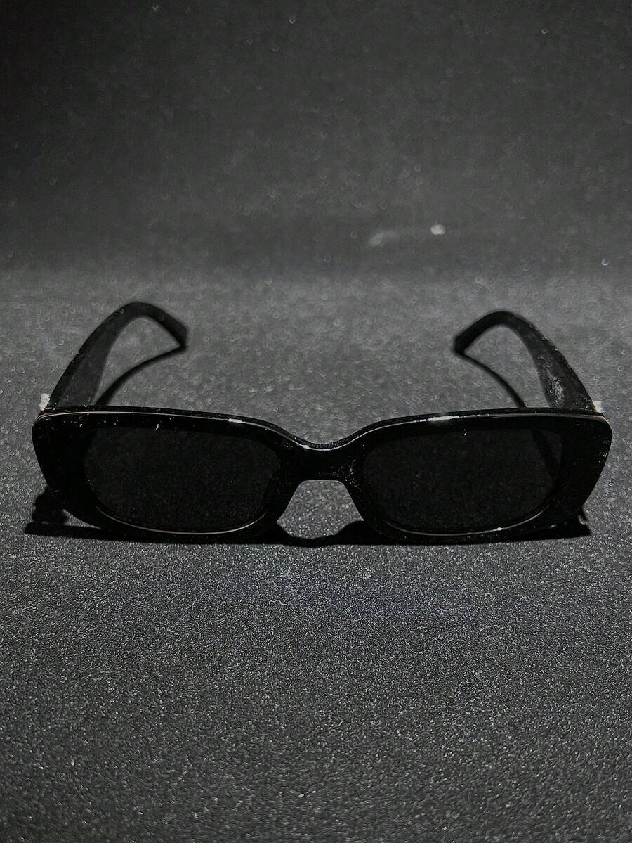1 piece sunglasses with metal decoration in the shape of a cross and crystal heart, small square frame, colored lenses, classic vintage fashion style,