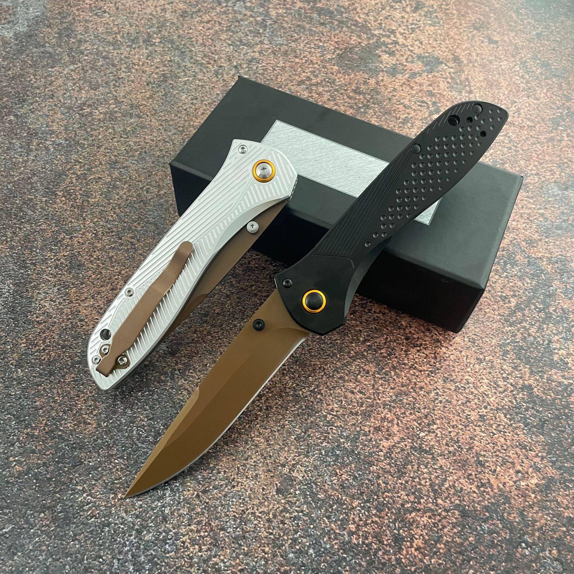 New BM 710FE Outdoor Pocket Folding Knife D2 Blade Aluminum Tactical Self-defense Knives EDC Handle Hiking Camping Fishing Tools