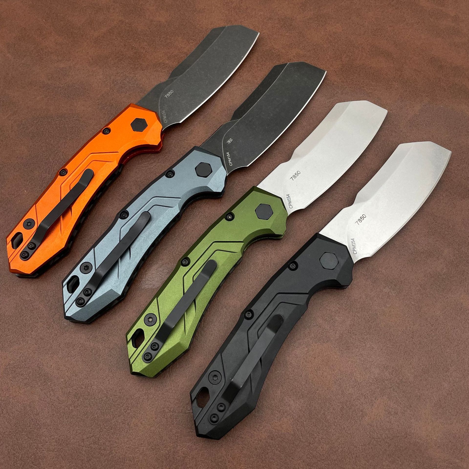 KS 7850 Outdoor Pocketknife Blackwash CPM154 Blade Hunting Folding Knife Combat Survival Tools Hard Cutting Tools EDC Men's Gift