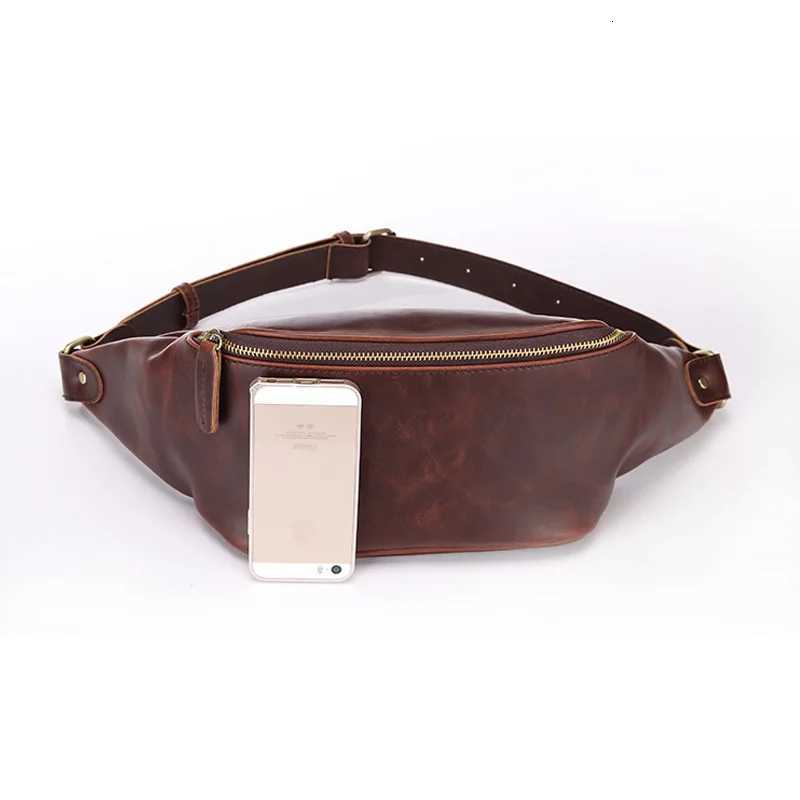 Men Waist Bag PU Leather FAshion Sports Shoulder ChEST Bag Cycling Travel Purse Mens Mobile Phone Waist Bag Zero WalletT260427