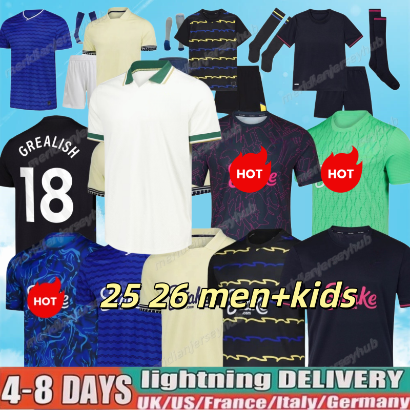 25 26 GREALISH BRANTHWAITE Evertoon Soccer third Jerseys DANJUMA NDIAYE HARRISON MYKOLENKO TARKOWSKI COLNMAN YOUNG GUEYE PICKFORD 2025 2026 football men shirt1