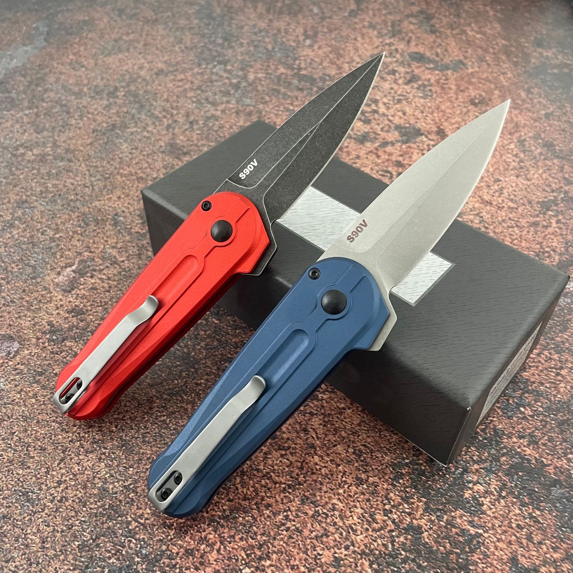 All-New 491 Folding Knife S90V Steel Blade with Aluminum Handle for Outdoor Camping Cutting Survival Scenarios Daily Carry Tool