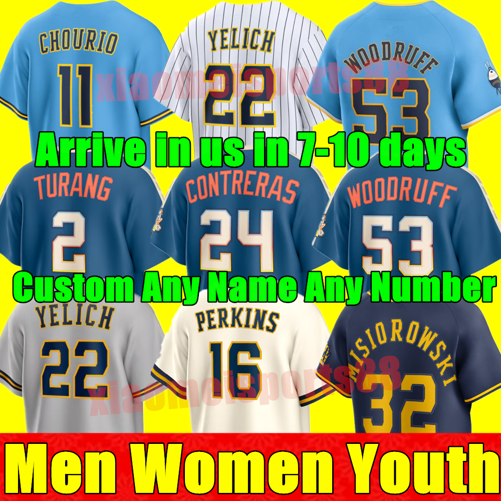 2026 Personalizzato S-4XL Uomo Donna GioventÃ¹ Christian Yelich Maglie Da Baseb…