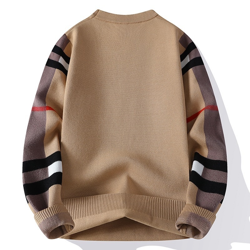 Autumn Winter Sweater Men's Stylish Round Neck Thickened Base Trendy Knitwear Casual Youth Warm Knitted Top - view 5