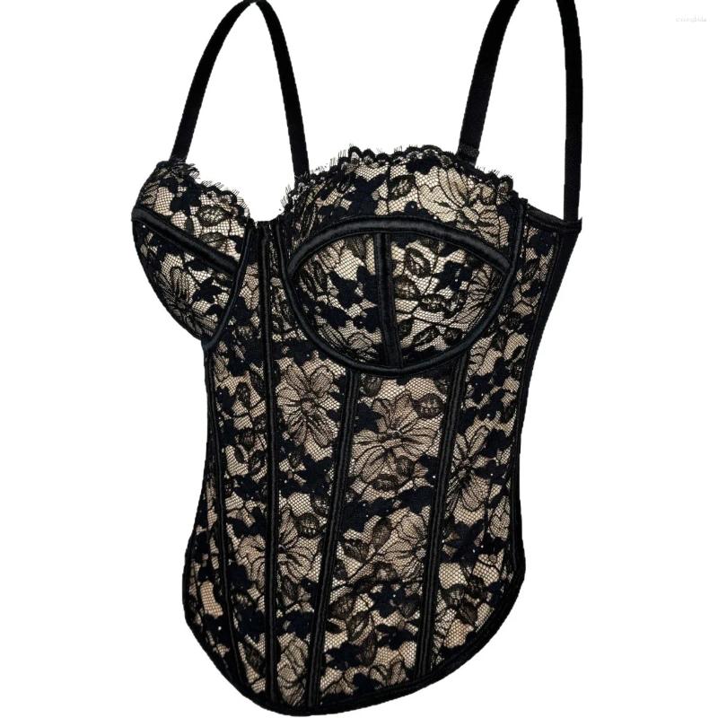 Women' s Tanks Elegant Shaping Sexy Lace Women Corset Fl - view 6