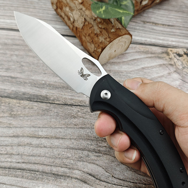 BM818 Tactical D2 Satin Blade Wilderness Survival Pocket Folding Knife Outdoor Camping Rock Climbing Portable Knife Rescue Knife