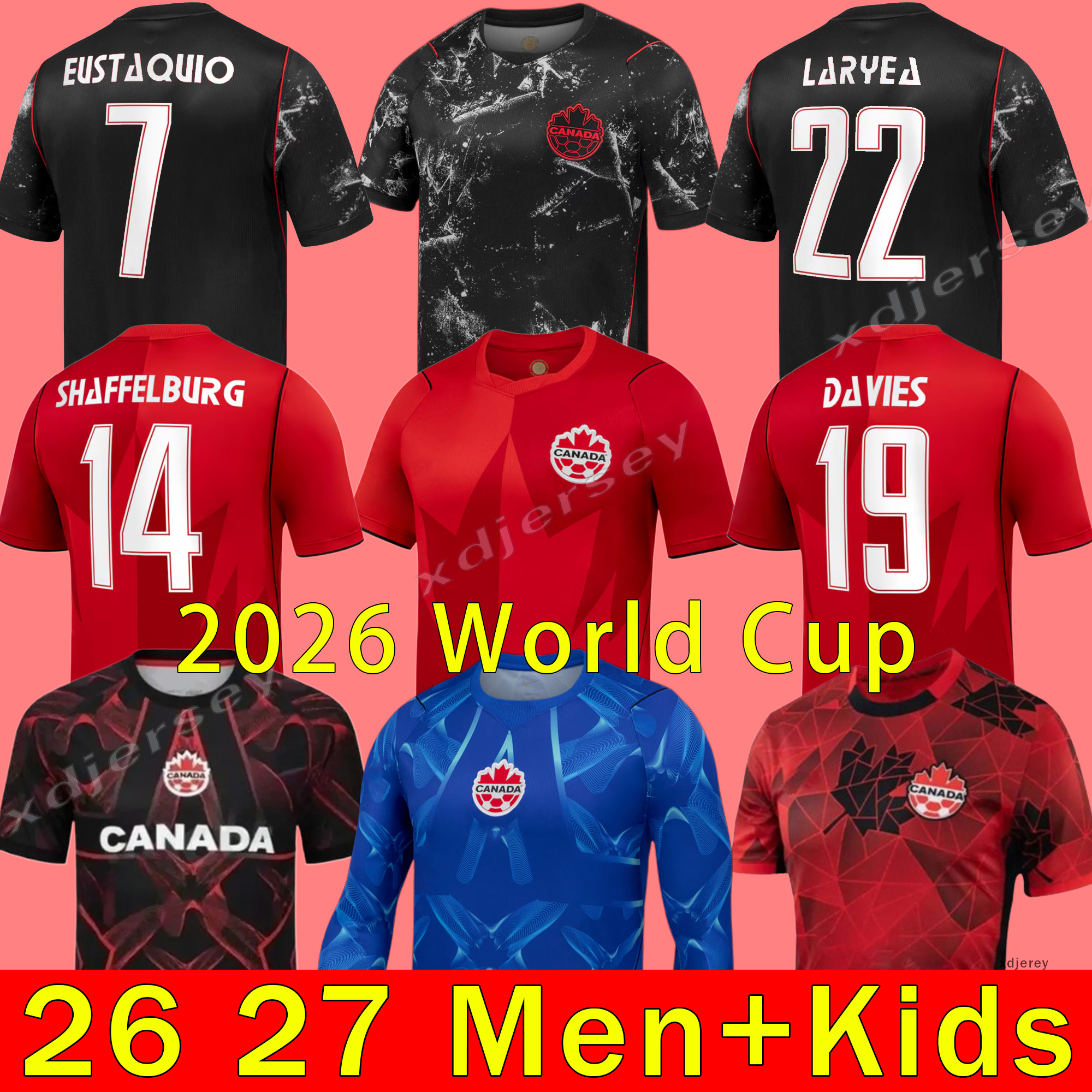 2026 Canada Soccer Jerseys JDAVID MEN KIDS KIT WOMEN Uniforms national team DAVIES LARIN 24 25 UGBO CAVALLINI MILLAR EUSTAQUIO FRASER 2024 football sh