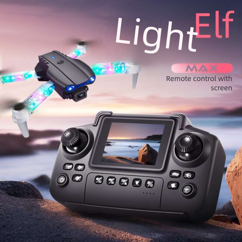 E88 E99 Drone, Screen Control RC Aircraft, Dual Camera Aerial Photography, Optical Flow Positioning, Colorful Light Design, Foldable RC Quadcopter Toy