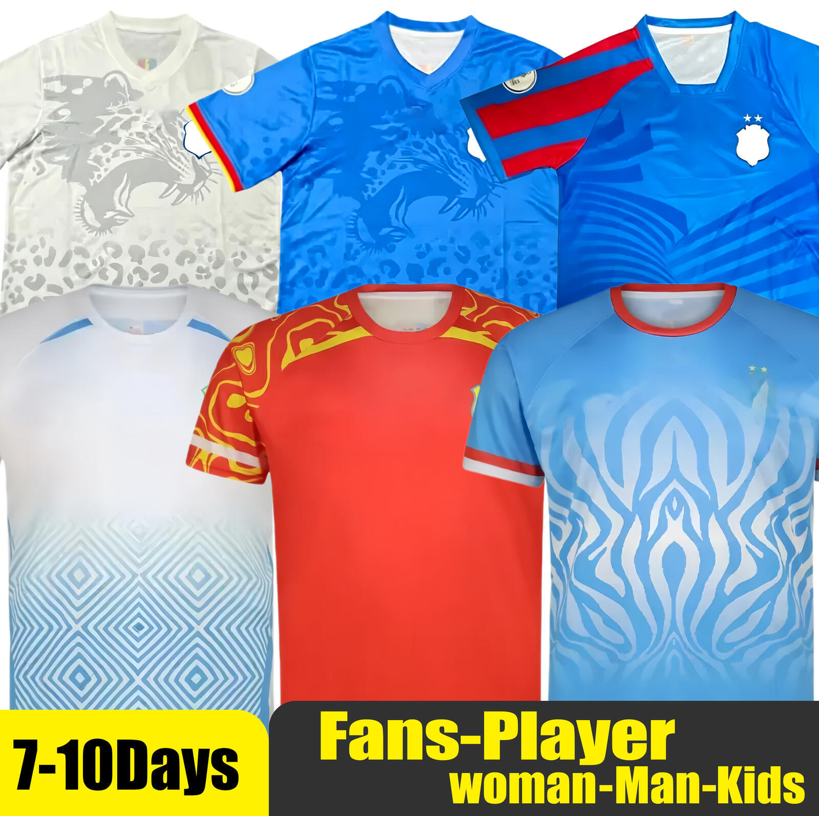 DR 2026 Soccer Jerseys 25 26 27 Democratic Republic of the Congo national team shirt T.BONGONDA F.MAYELE MESCHACK KALULU home away jersey