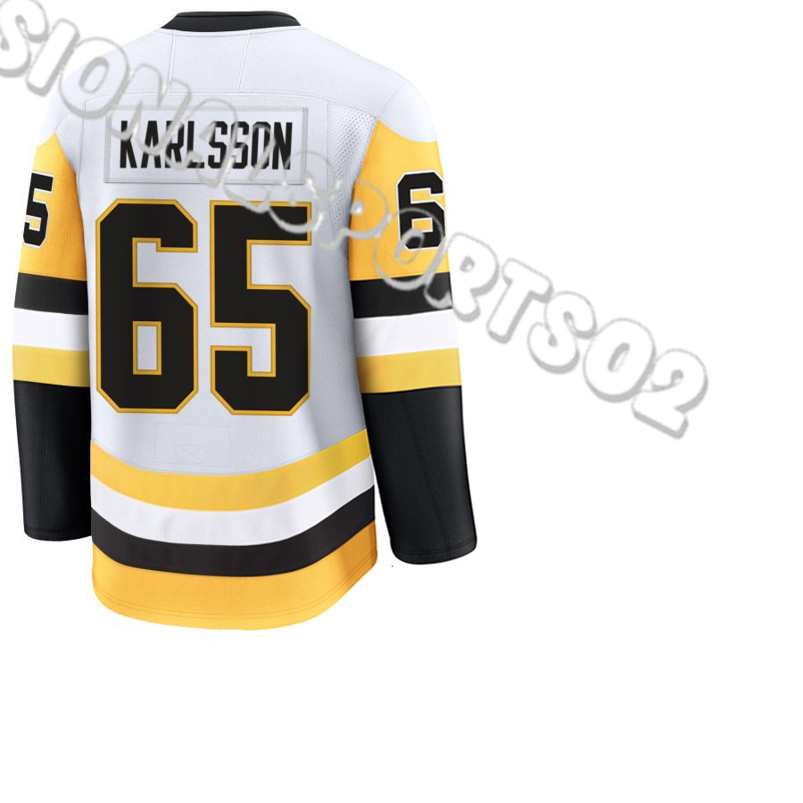 Pittsburgh Penguin Hockey Jerseys 87 Crosby C 71 Malkin A 65 Karlsson Rickard Rakell Kris Letang Bryan Rust Hockey Jerseys