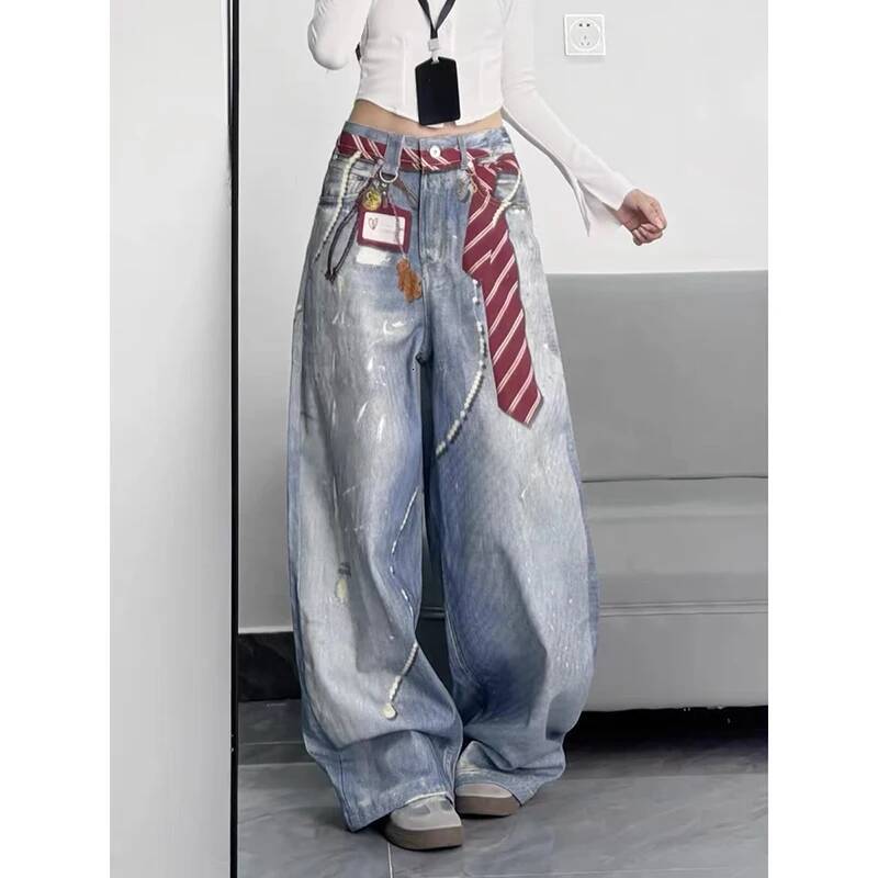 YIBASHU Women Baggy Y2k Jeans Japanese 90s Style Streetwear Boyfriend Jean Pants Vintage Harajuku Oversize Denim Trousers Autumn dongdumaoyi