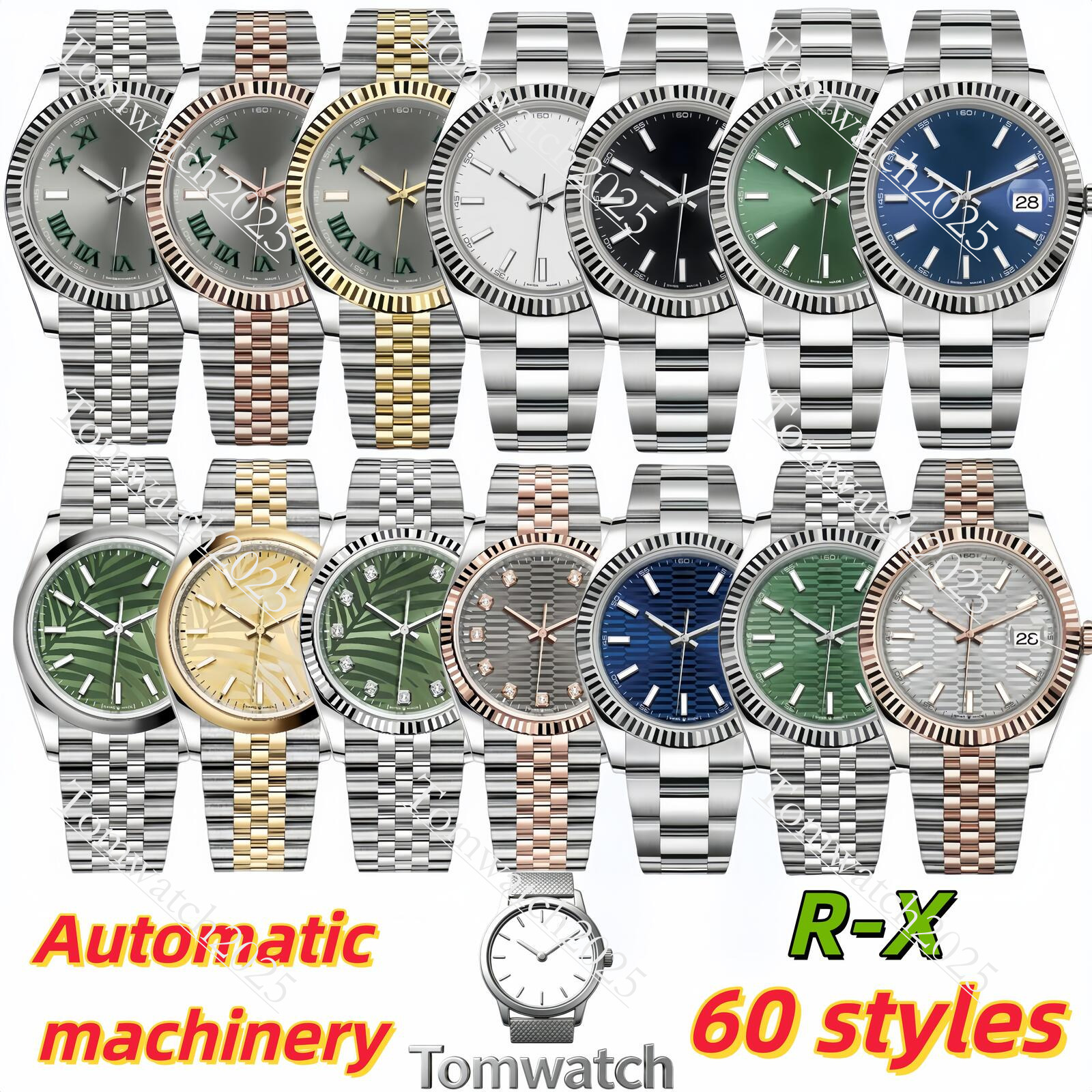 ralexxxmen women men watch Automatic Mechanical Women Watch Couples Style Classic watches movement Watches Full Stainless steel Luminous Waterproof with box b30 0