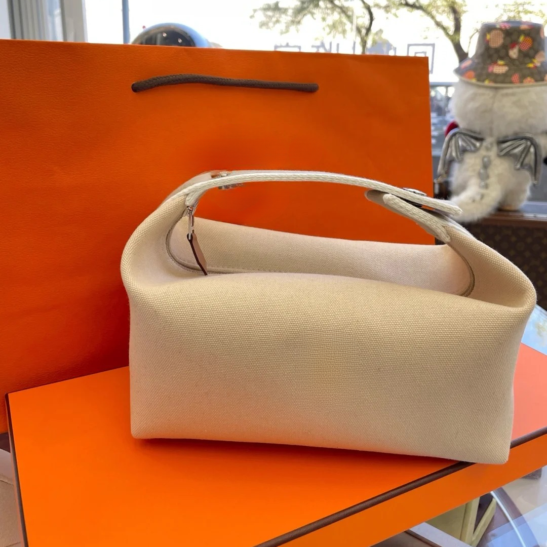 Canvas Vanity Case Bag Women Top Handle Cosmetic Organizer Large Capacity Storage Handbag Travel Toiletry Box Crossbody Style