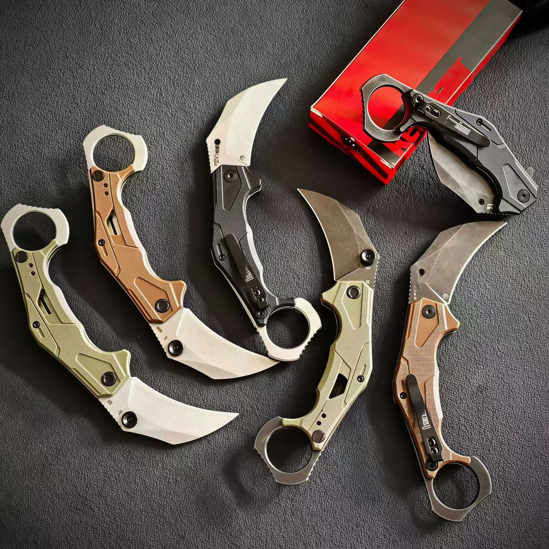 Ks2064 Camping Folding Knife 8CR13 Blade G10 Handle Pocket Survival Tactical Hunting Utility Knives EDC Tools