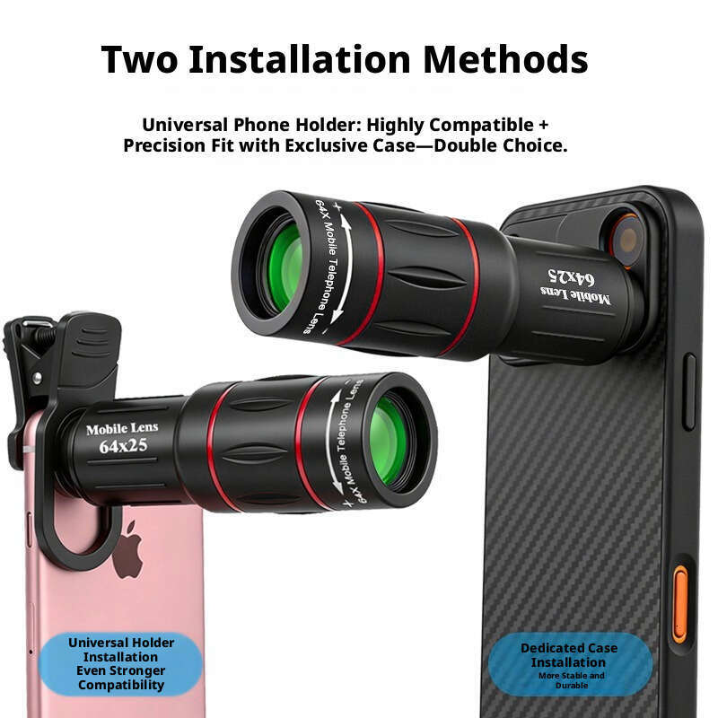 64x mobile telephoto external telescopes phones feature essential concerts suitable students zoom lens for iphone with apple and huawei