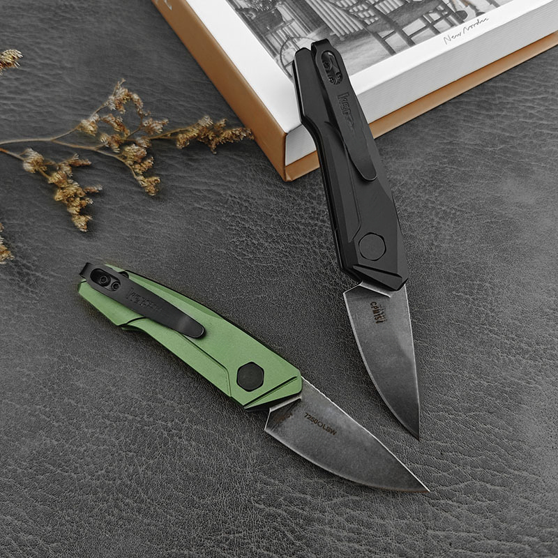 Multi-Functional KS 7250 Outdoor Folding Knife 8Cr13MoV Blade Aluminum Alloy Handle Jungle Exploration Camping Self-Defense Tool