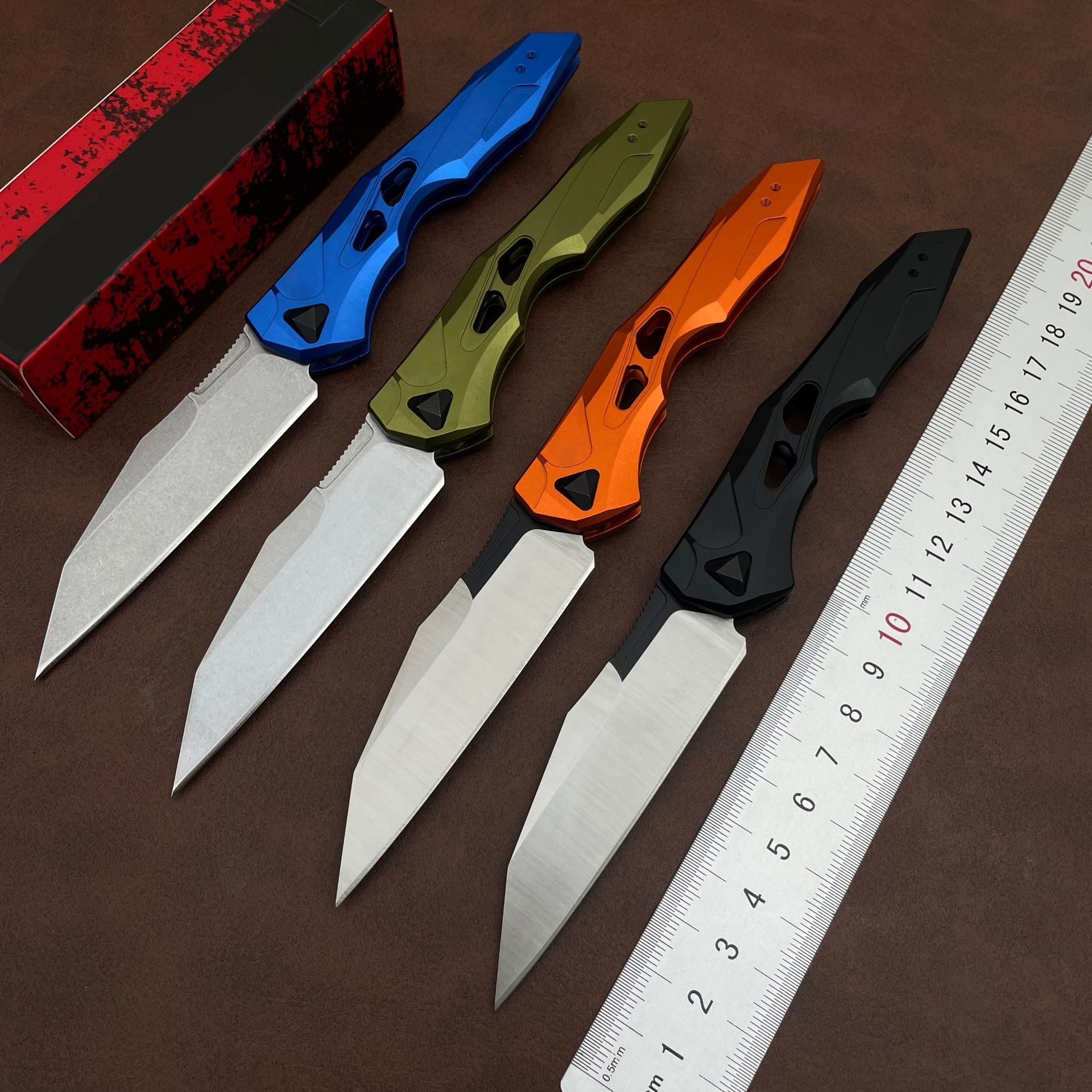KS7650 Aluminum Knife Outdoor EDC Tool Folding Pocket Knife Hunting Camping Self-Defense Survival knife, Jungle tactical knife