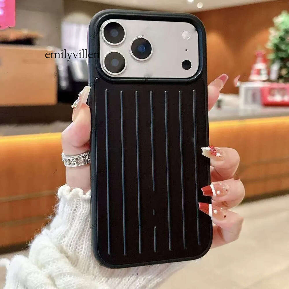 top quality Designer Phone luxury Suitcase Case for Airpods iPhone 17 Pro Max 16 15 14 13 Polycarbonate Aluminum Alloy MagSafe 3D stripe with box