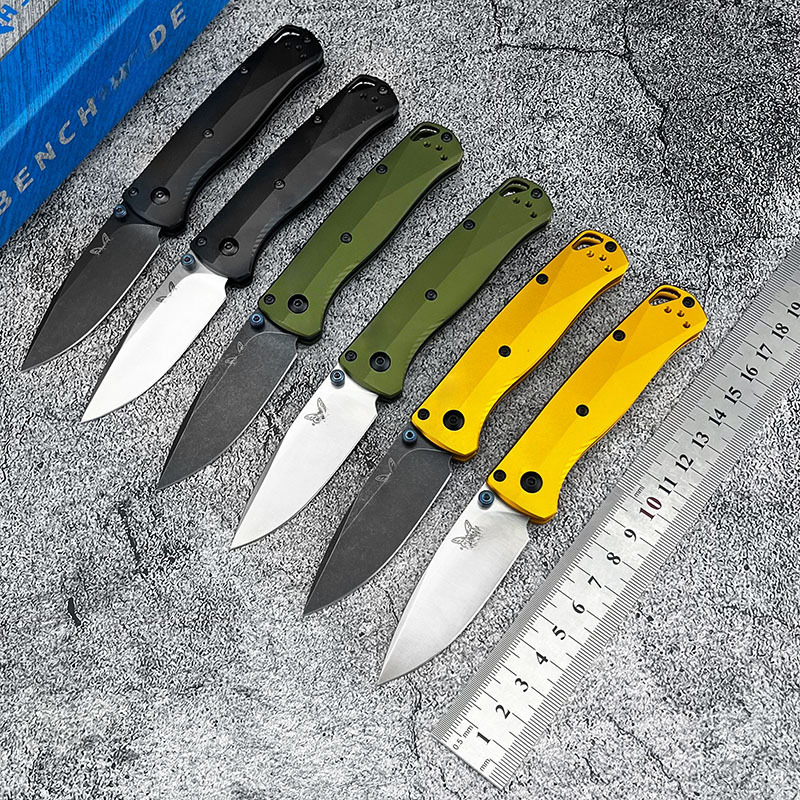 BM 533 D2 Blade Aluminum Shank Pocket Folding Knife EDC Outdoor Camping Tool Self Defense Hunting Tactical Knife