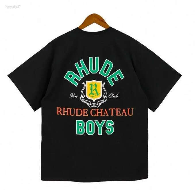 New Arrival RHUD Crew Neck T-Shirt Classic Short Sleeve Tee with RH Element Lightweight Material Trendy Street Style for Men Daily Casual Wear f11