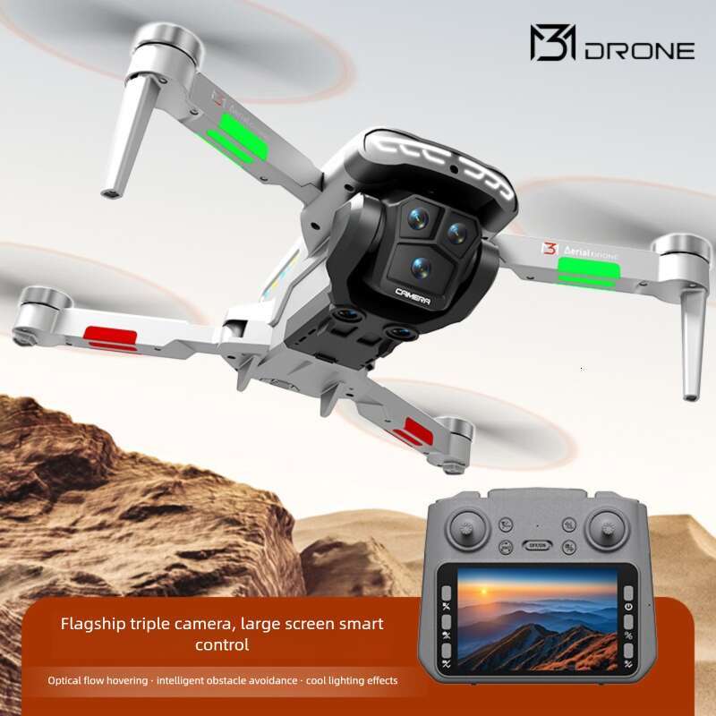Famous Brand M Drone Inch Large Screen Brushless Long Battery Life Intelligent Obstacle Avoidance HD Aerial Photography Remote Control Aircraft Toy CK