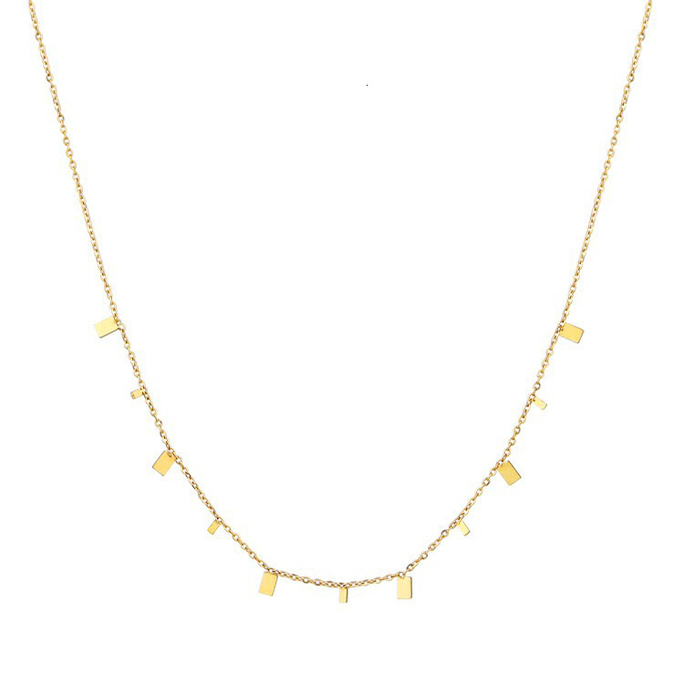 Designer Light Luxury New Water Drop Titanium Steel Necklace for Women, Niche Design Sense Collarbone Chain, New 18K Gold Accessories Sweater Chain