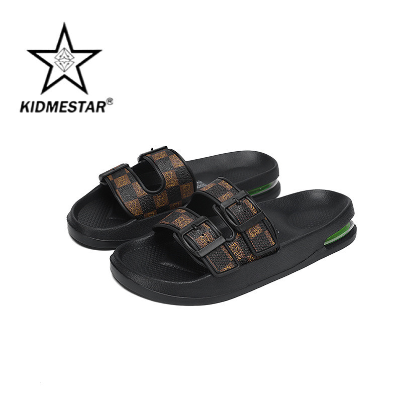 Designer Luxury Men's Casual Outdoor High-end Beach Sandals For Home Wear Comfortable Korean-style Lightweight Double Buckle Style With Anti-slip