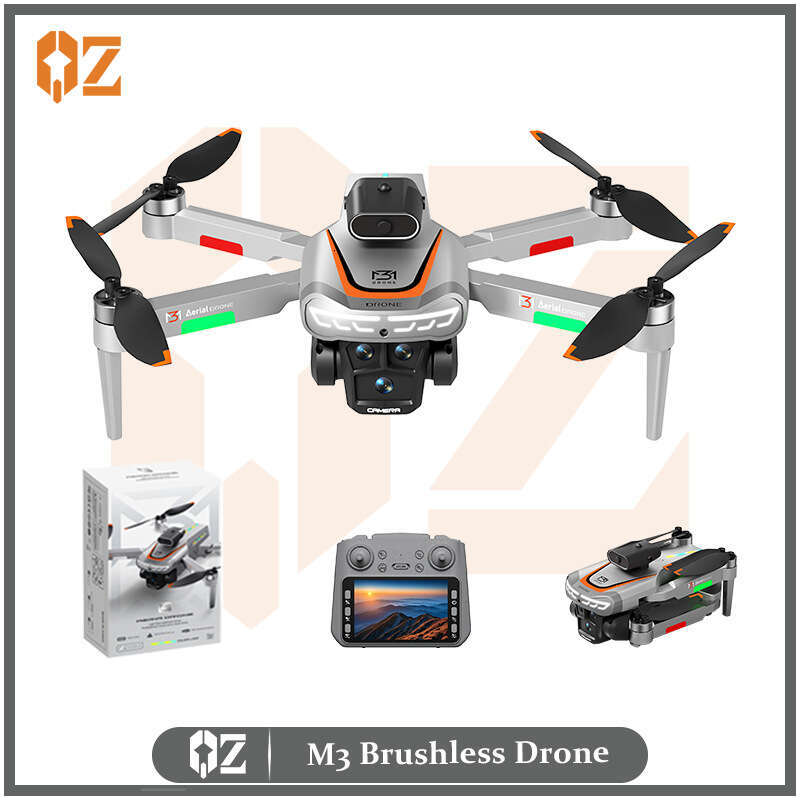 Famous Brand M Drone Inch Large Screen Brushless Long Battery Life Intelligent Obstacle Avoidance HD Aerial Photography Remote Control Aircraft Toy CK